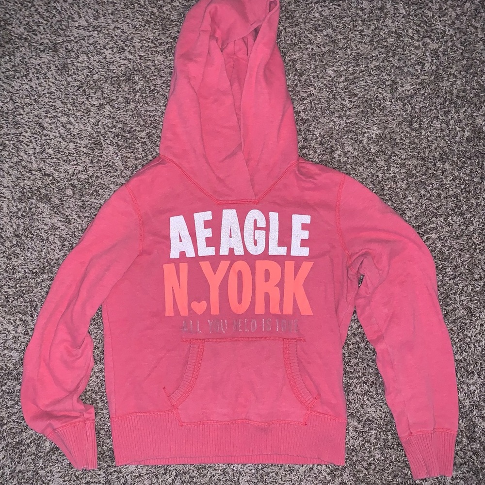 Coral American Eagle Hoodie